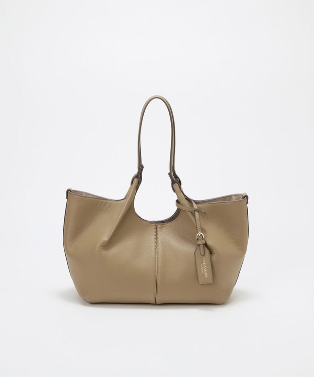 TOPKAPI 【TREASURE TOPKAPI】ソフトレザー センターステッチ 2way トートバッグ グレージュ