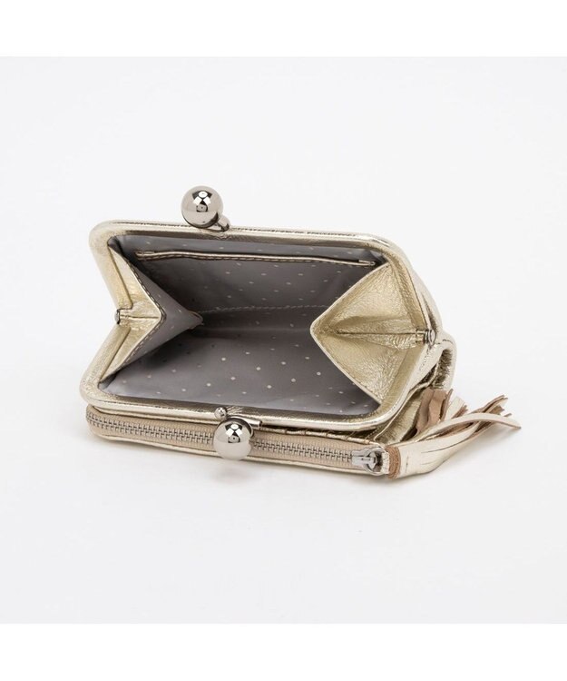 UNBILLION ペルケ perche / マルチスタッズがま口二つ折りウォレット ゴールド