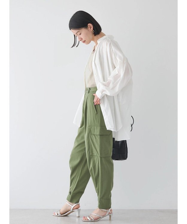 AMERICAN HOLIC カルゼギャザーシャツチュニック Off White