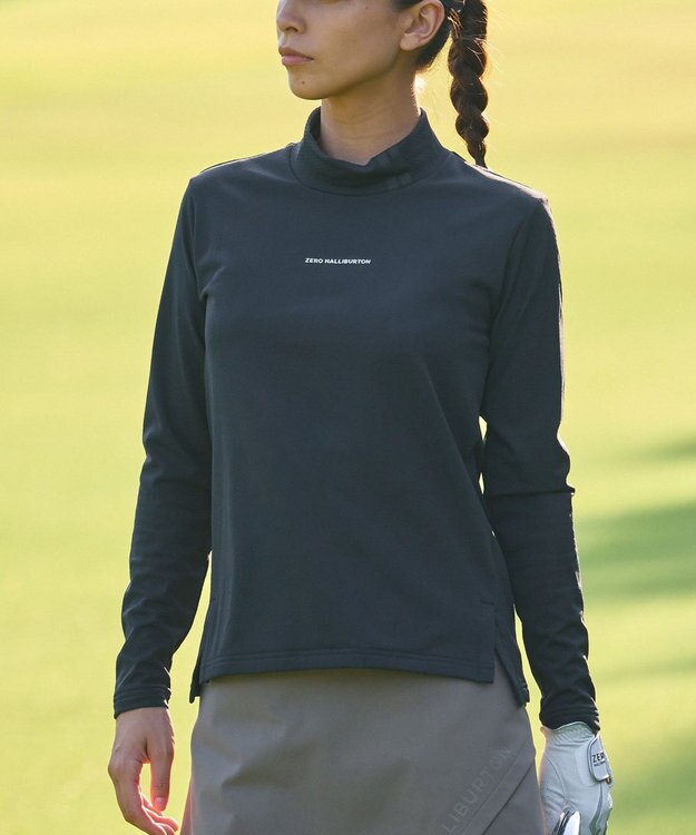 ZERO HALLIBURTON 【吸水速乾・保温】 Octa モックネックトップス ZHG-W5A6b 85144 ブラック
