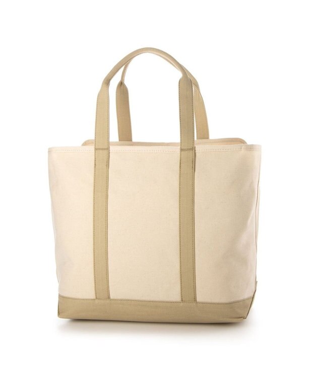 UNBILLION カシュカシュ cachecache / 裏コーディングキャンバスビッグトートバッグ アイボリーミックス