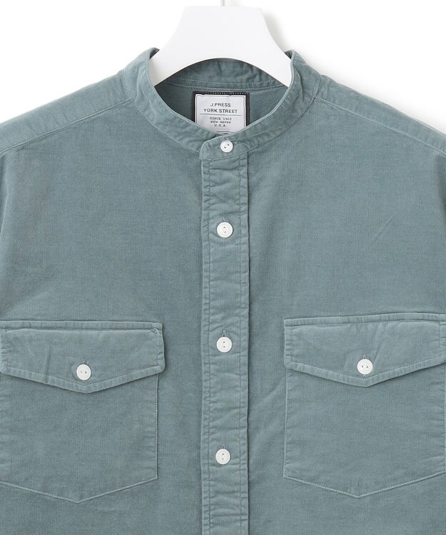 J.PRESS YORK STREET 【UNISEX】シャツコール バンドカラーシャツ ブルー系