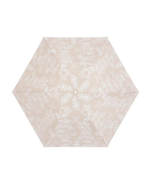 MOONBAT 【 遮光率100％/遮熱/UV/軽量】MACKINTOSH PHILOSOPHY(マッキントッシュフィロソフィー)晴雨兼用日傘 ドローイングフラワー Barbrella バーブレラ 折りたたみ傘 フワクール生地使用 モカブラウン