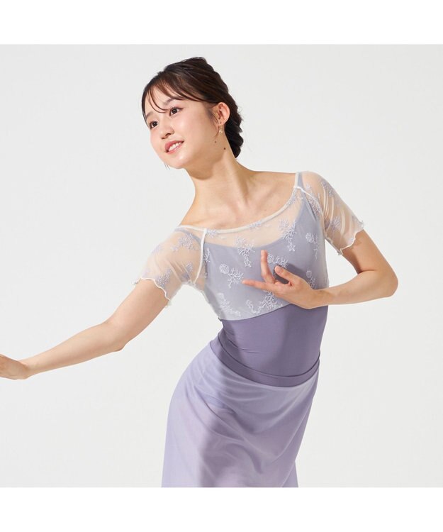 Chacott ハーフスリーブレオタード ヴァイオレット