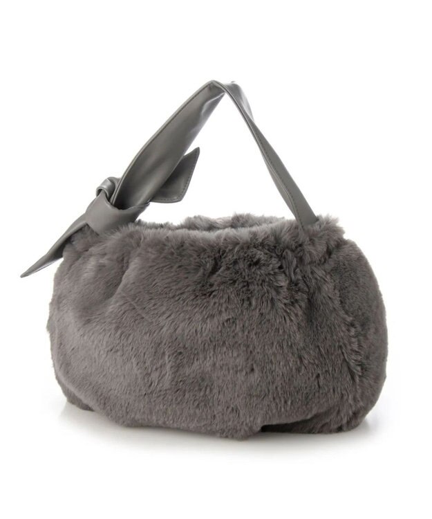 UNBILLION cachecache リボンハンドルエコファードロストバッグ グレー