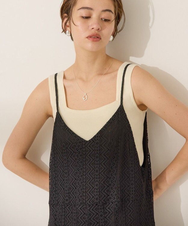AMERICAN HOLIC レースキャミサロペット【WEB限定カラー有り】 Black