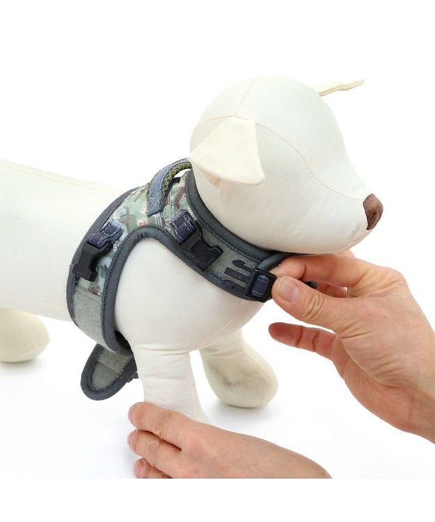 PET PARADISE ペットパラダイス やさしい ハーネス 迷彩 ３Ｓ 〔小型犬〕 カーキ