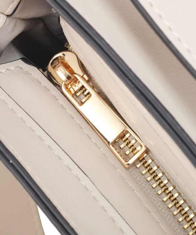 YECCA VECCA パールチャーム付きリボンベルトバッグ Light Beige