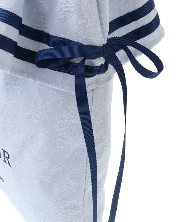 Maison de FLEUR ラインリボンジャカードトートバッグ Light Blue