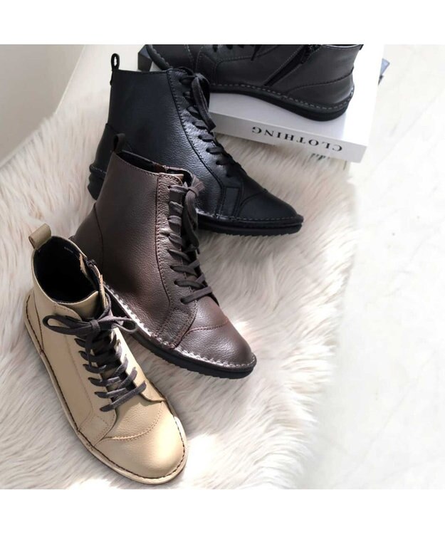 Pointer 本革軽量ブーツ レディース グレージュ