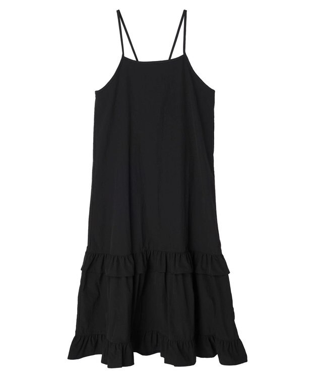 earth music&ecology ティアードキャミワンピース Black