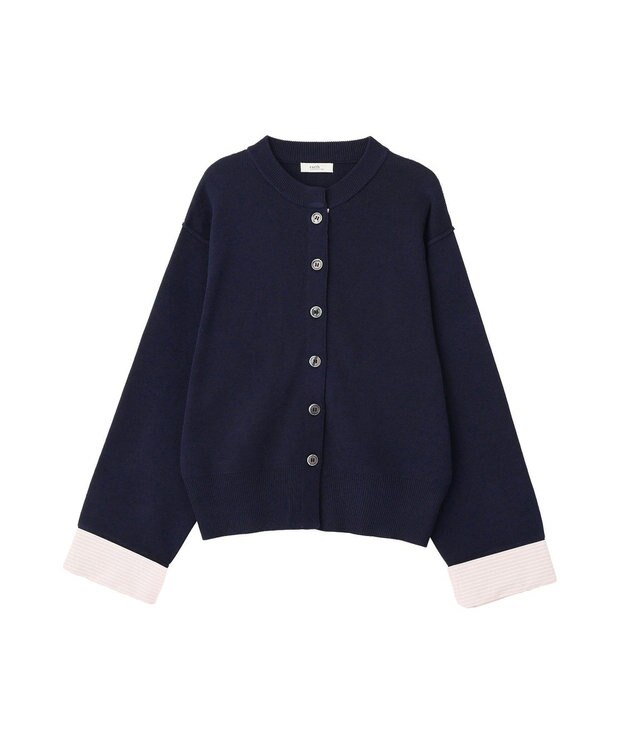 earth music&ecology フェイクレイヤードカーディガン Navy