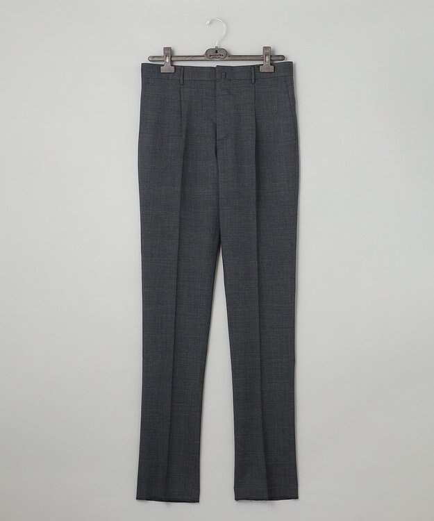 GOTAIRIKU ロングセラー【洗える/折り目加工/シワになりにくい/ウエストアジャスター】ウォッシャブル サマーウール100％パンツ_限定色(1タック)23年モデル グレー系4