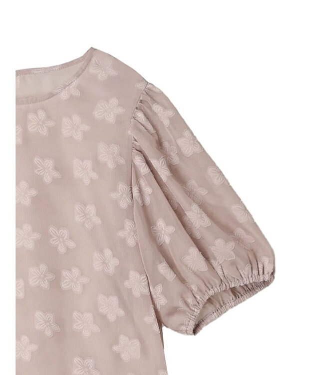 Green Parks ・ＥＬＥＮＣＡＲＥ　ＤＵＥ　フラワージャカードブラウス Gray Beige