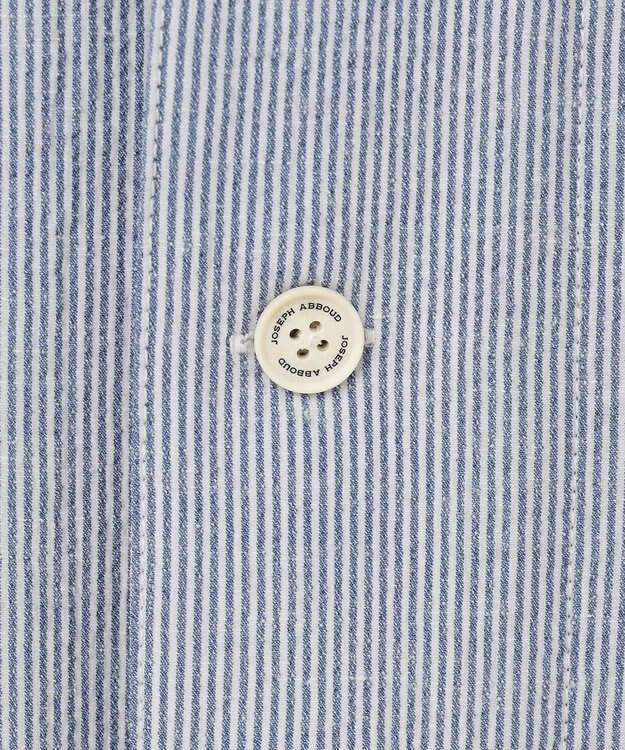 JOSEPH ABBOUD 【清涼・軽量・夏の軽羽織】クールサッカー ライトシャツ アウター ブルー系