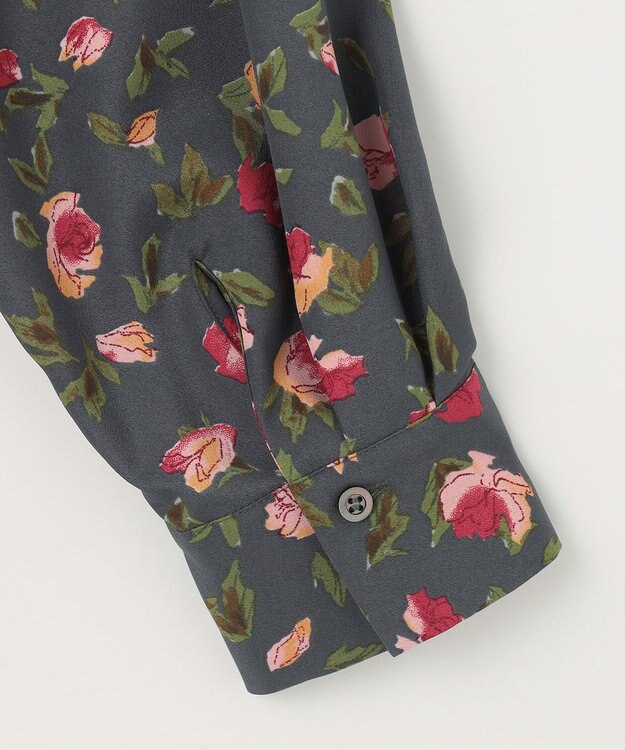 組曲 S カッティングローズプリント フリルブラウス ピンク系5