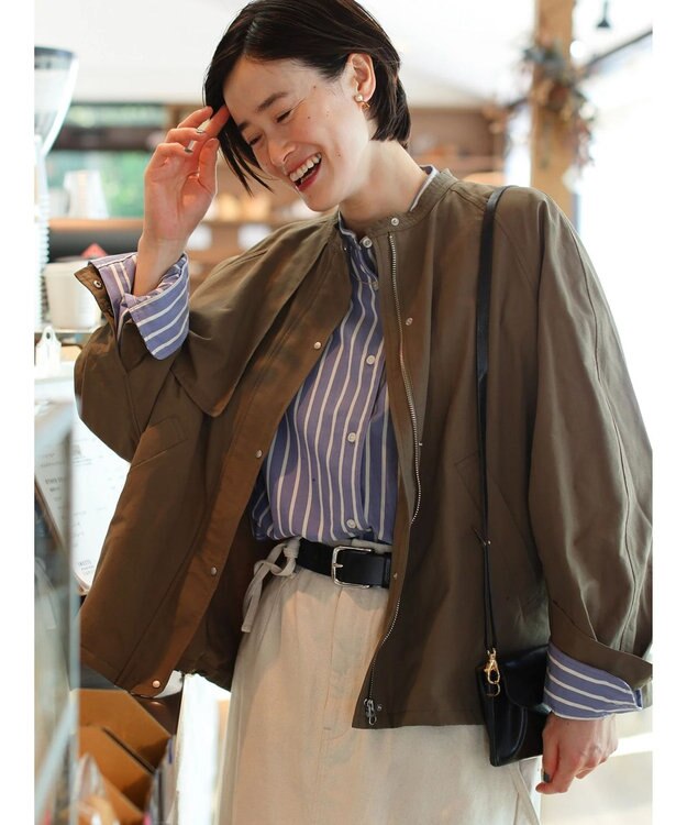 CRAFT STANDARD BOUTIQUE 綿ナイロングログランブルゾン Khaki