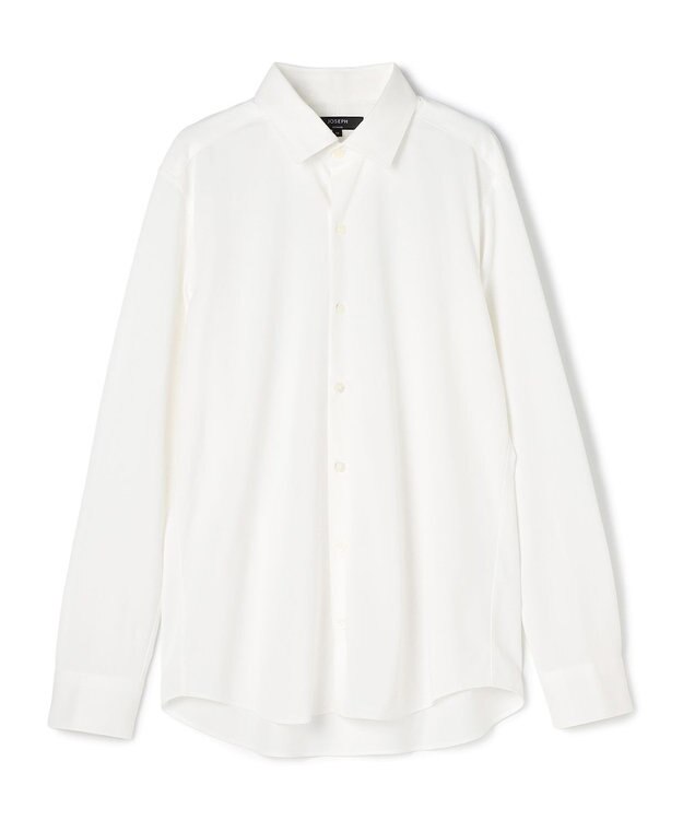 JOSEPH HOMME 【ストレッチ】ハイゲージコットンジャージー 　長袖レギュラーカラーシャツ ホワイト系