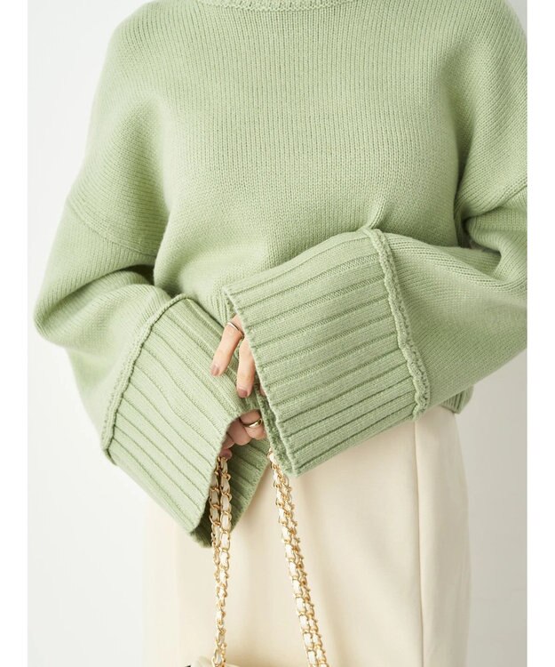 earth music&ecology ワイドスリーブプルオーバー Lime Green