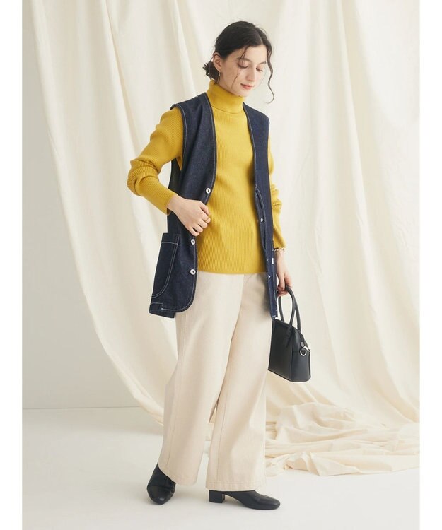 CRAFT STANDARD BOUTIQUE リブタートルネックニットプルオーバー Mustard