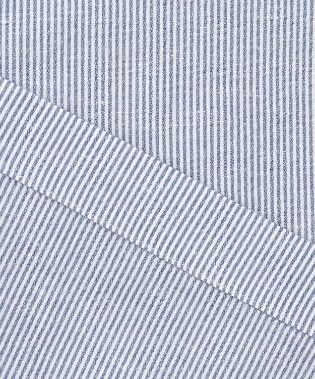 JOSEPH ABBOUD 【清涼・軽量・夏の軽羽織】クールサッカー ライトシャツ アウター ブルー系