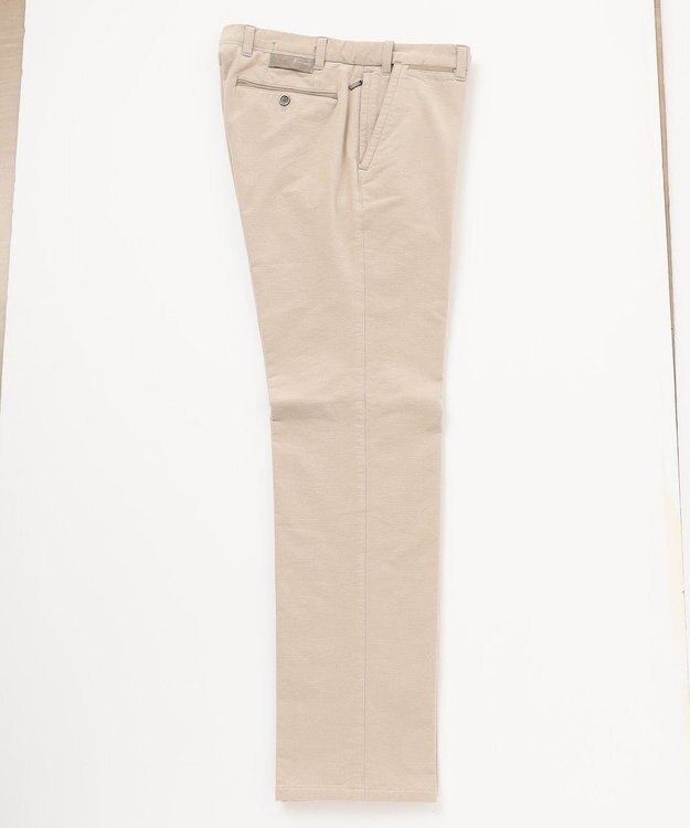 JOSEPH ABBOUD 【キングサイズ・ウエストも伸びる！/ストレッチ/暖かい/オーガニック】オーガニックカルゼストレッチ パンツ アイボリー系