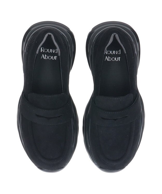 Bridget Birkin 【Round About】ボリュームソールローファー ブラックスウェード