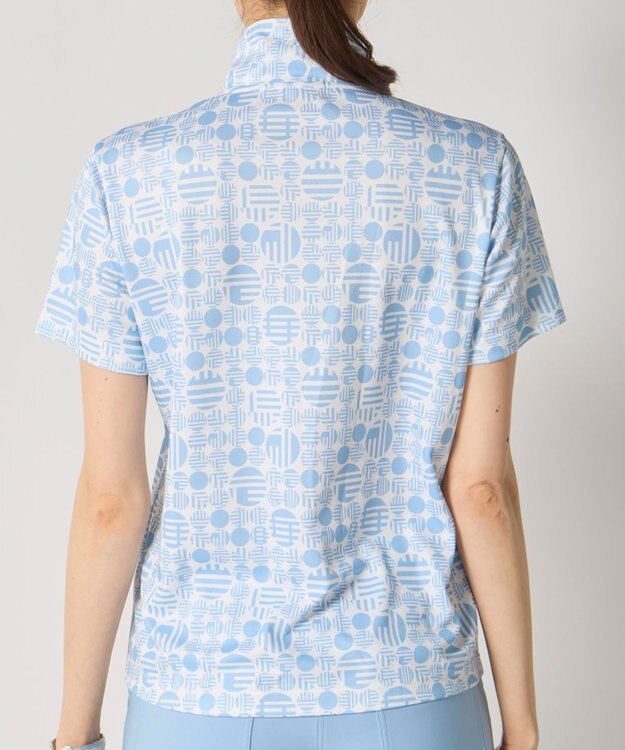 FILA GOLF／marie claire 【Marie claire sports】ハーフジップ半袖シャツ ライトブルー