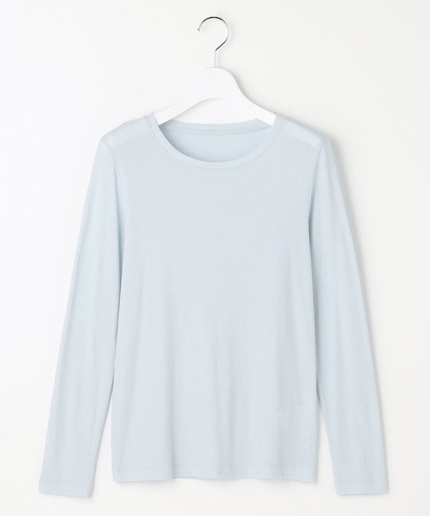 自由区 S レイヤリングシアーインナー カットソー サックスブルー