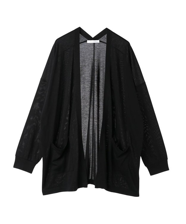 Green Parks ＵＶカットシアートッパーカーディガン Black