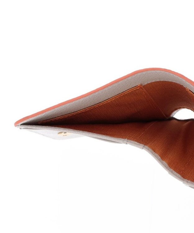 LANVIN en Bleu リム 二つ折りコンパクト財布 オフホワイト