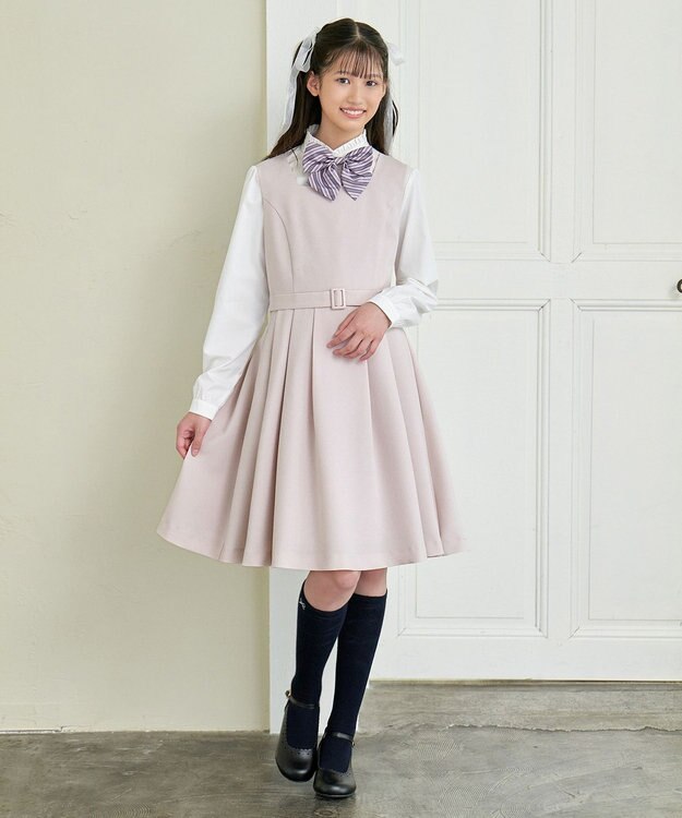 ANY KIDS 【5点セット】ジャケット＋ジャンパースカートセット ピンクベージュ