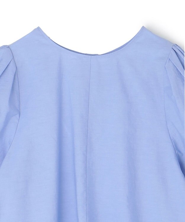 UNFILO ワッシャーブロード 2WAYブラウス ブルー