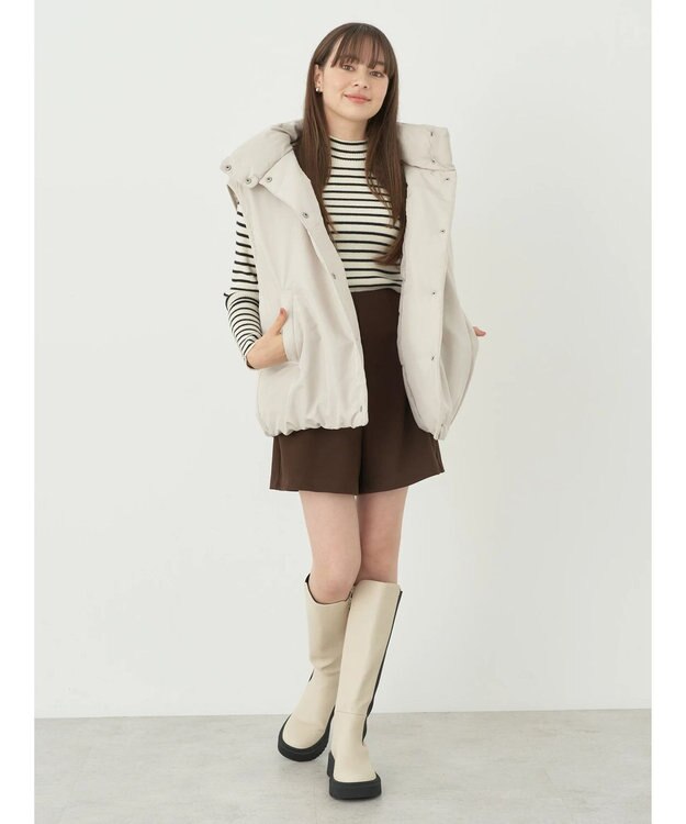 earth music&ecology やわらかタッチハイネックリブプルオーバー Border