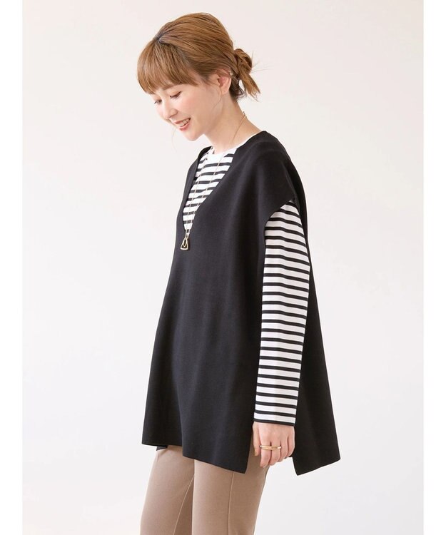 AMERICAN HOLIC Ｖネックニットベスト Black
