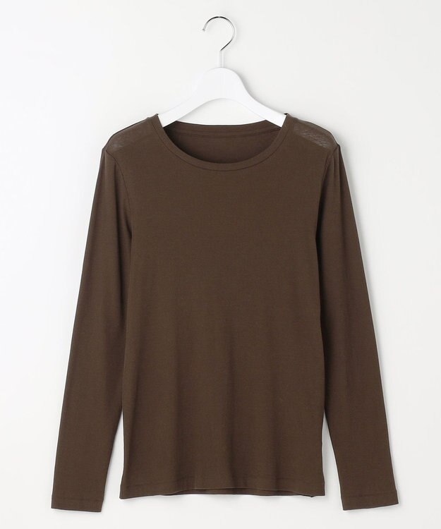 自由区 S レイヤリングシアーインナー カットソー ダークブラウン