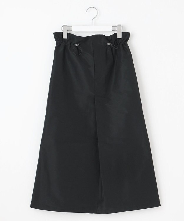 J.PRESS LADIES L 【洗える】シャンブレータフタ  ナロー スカート ブラック系