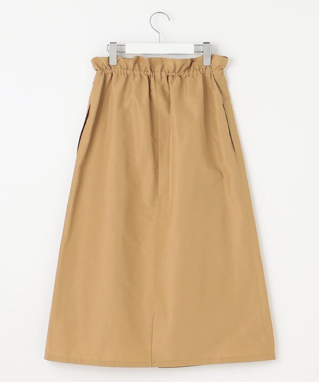 J.PRESS LADIES L 【洗える】シャンブレータフタ  ナロー スカート キャメル系