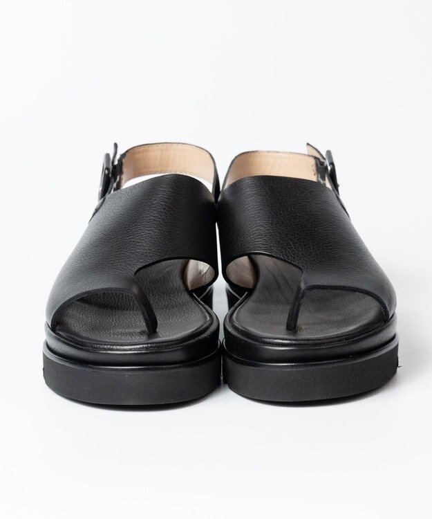 BONTRE 【LucaGrossi/ルカグロッシ】アシメトングサンダル ブラック