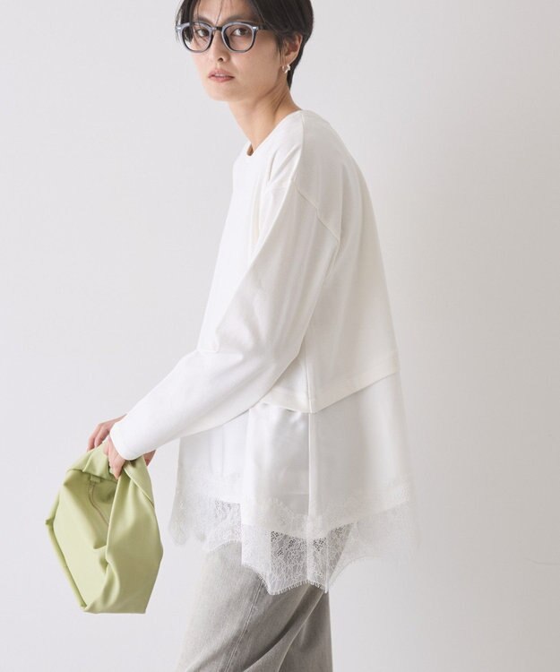 AMERICAN HOLIC スカラップレースプルオーバー Off White