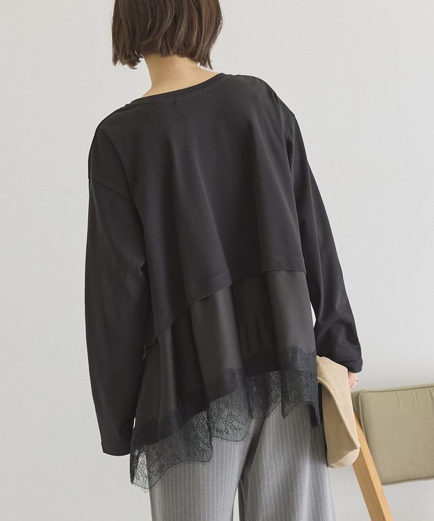 AMERICAN HOLIC スカラップレースプルオーバー Black