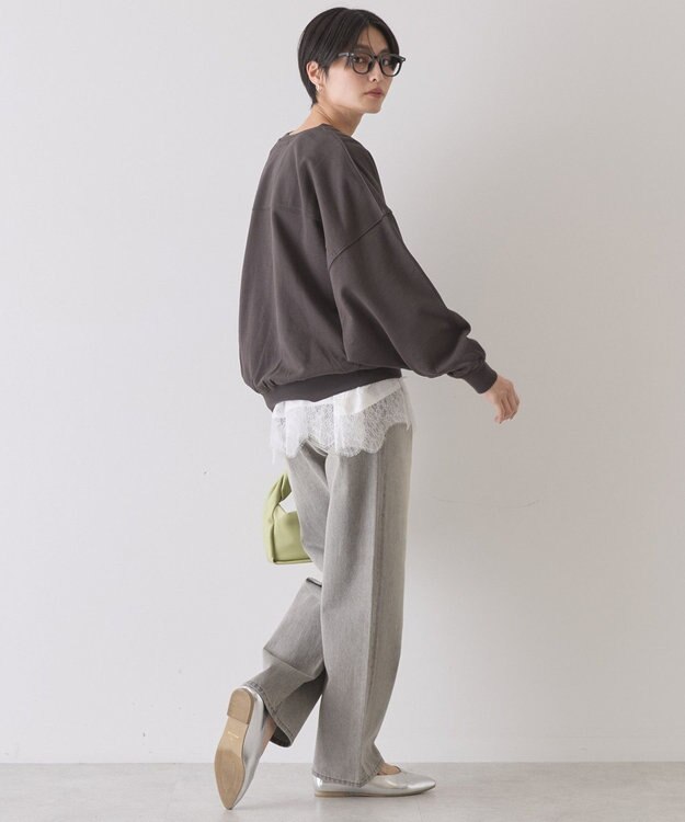 AMERICAN HOLIC スカラップレースプルオーバー Black