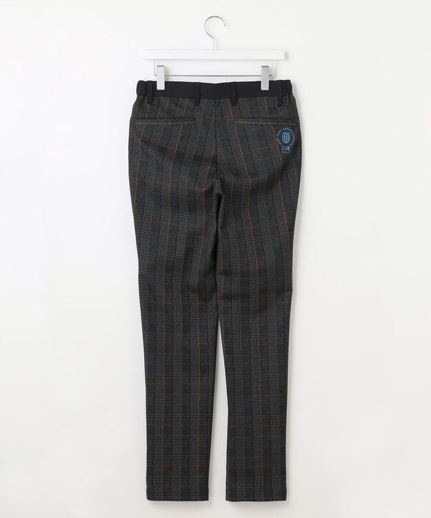 23区GOLF 【MEN】【ストレッチ】チェック柄プリント パンツ ネイビー系3