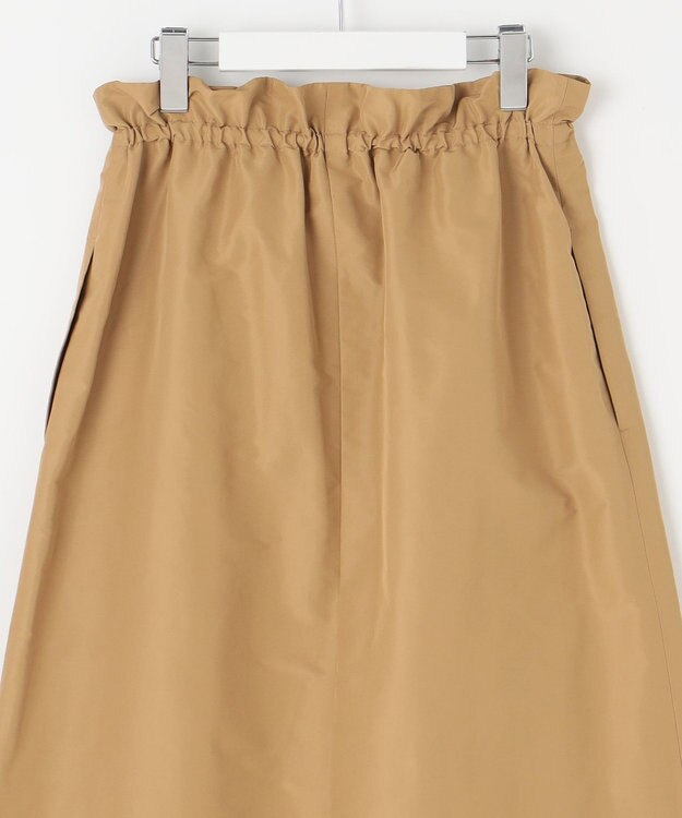 J.PRESS LADIES L 【洗える】シャンブレータフタ  ナロー スカート キャメル系