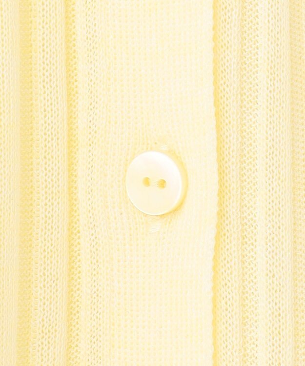 uncrave シアーニット リブロングカーディガン クリームイエロー