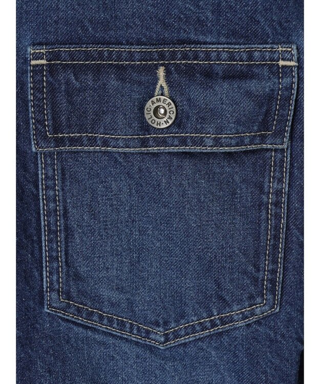 AMERICAN HOLIC ノーカラーデニムＧジャン Indigo