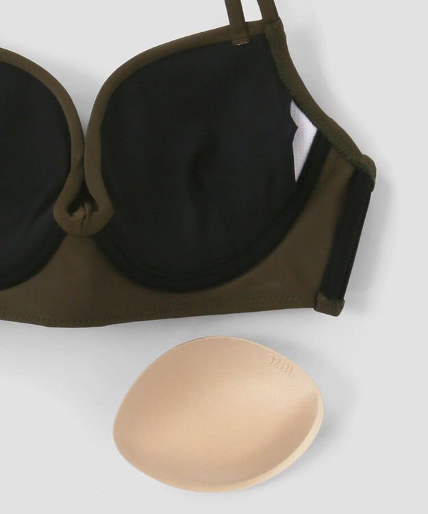 San-ai Resort（三愛水着楽園） 軽い着け心地でしっかり盛れる【楽盛り水着】　ワイヤービキニ カーキ