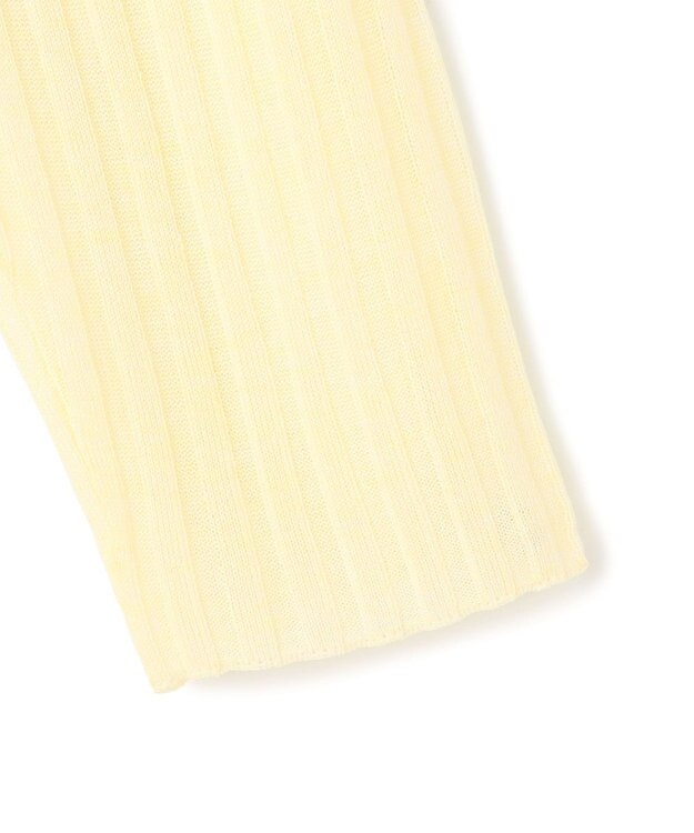 uncrave シアーニット リブロングカーディガン クリームイエロー