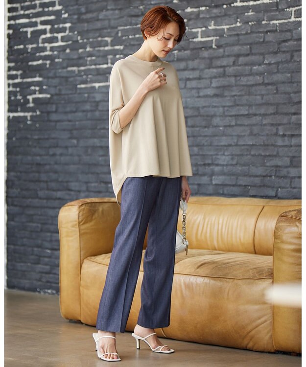 ICB 【人気のため新色追加・洗える】VIS/NYハイゲージ ５分袖プルオーバー ライトオリーブ系