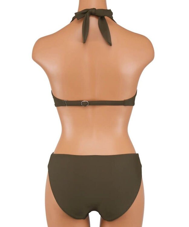 San-ai Resort（三愛水着楽園） 軽い着け心地でしっかり盛れる【楽盛り水着】　ワイヤービキニ カーキ